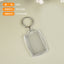 Acrylic Rectangle Metal Unisex Photo Frame Keychain Pendant