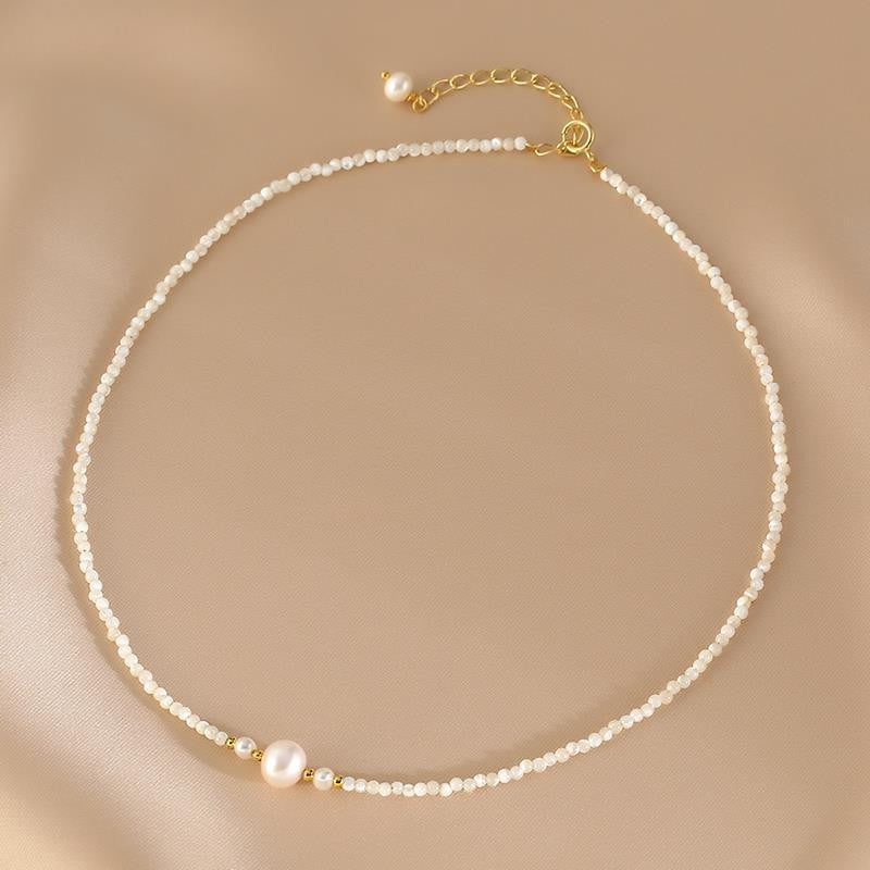 Elegant Baroque Freshwater Pearl Gold Plated Pendant Necklace