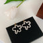 Sweet Floral Alloy Drop Earrings with S925 Silver Needle