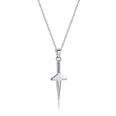 IG Style Stainless Steel Sword Cross Pendant Necklace