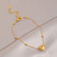 Simple Heart & Butterfly Resin Titanium Steel Anklet - 18k Gold Plated Trendy Women's Jewelry 2024