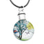 Fashion Dried Flower Glass Pendant Necklace for Women