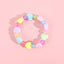 Simple Style Colorful Acrylic Beaded Kids' Bracelets with Pentagram and Smiley Face Design