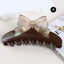 Women's Retro Bow Acetate Hair Claw Clip Set - Large Contrast Ponytail & Shark Clip Hair Accessory