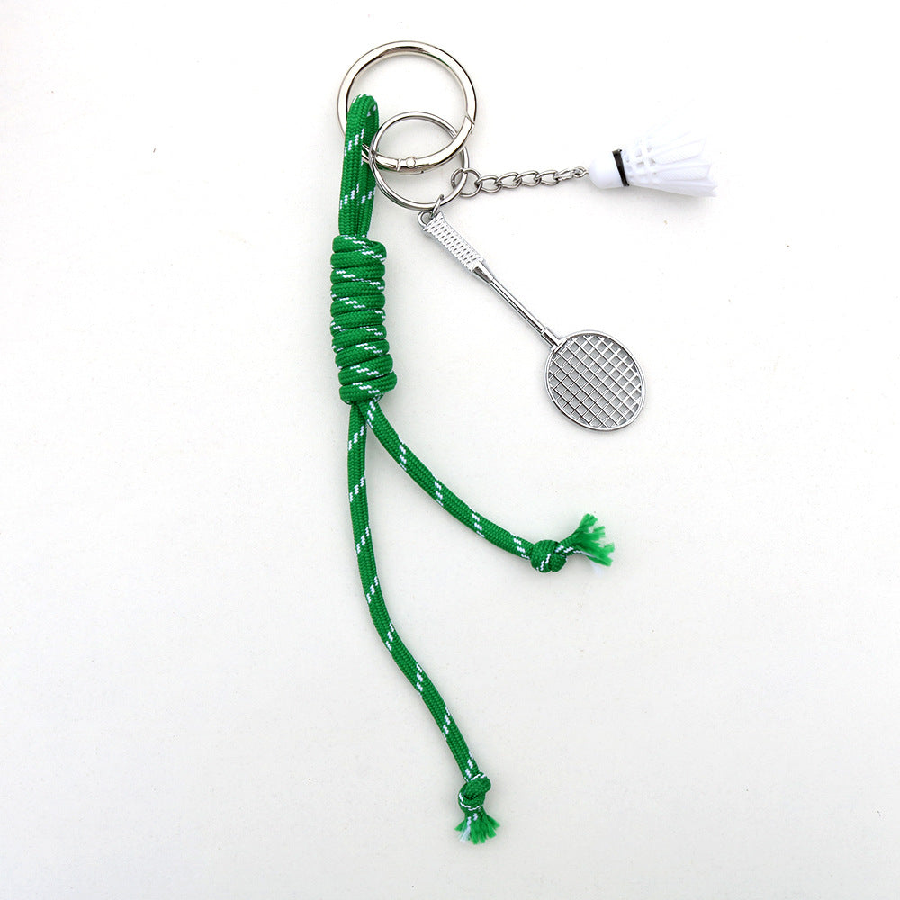 Geometric Nylon Bag Pendant Keychain with Adjustable Colorful Strap