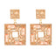 1 Pair Square Gemstone Drop Earrings - Trendy Fashion Jewelry