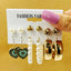 Creative Butterfly & Pearl Earrings Set - 15 Pairs Vintage Acrylic & Simple Tassel Design