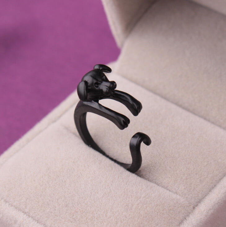 1 Piece Fashion Animal Adjustable Alloy Rings - Cute Dog, Cat, Elephant Design