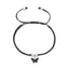 Cute Butterfly Nylon Metal Braid Adjustable Women's Bracelet