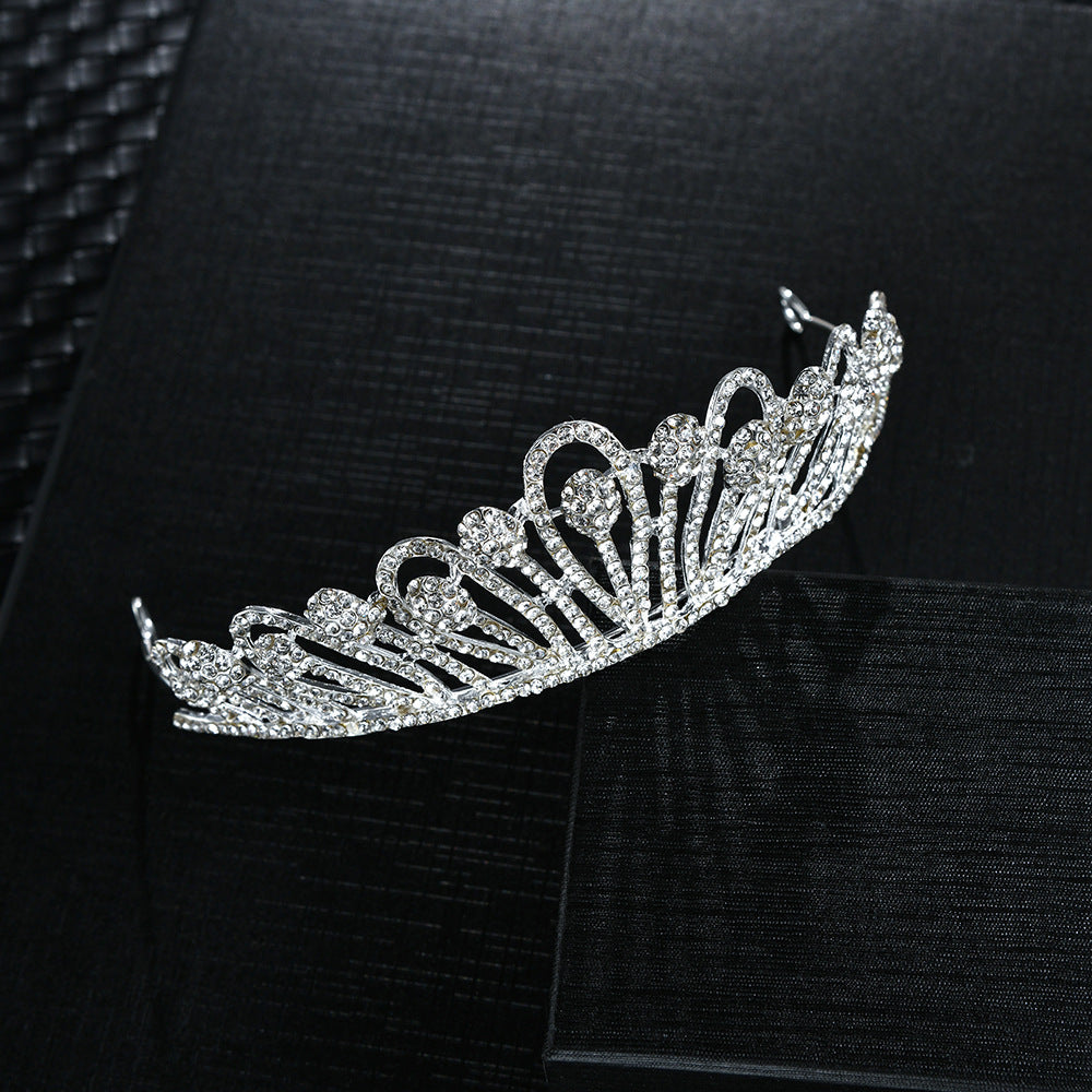 Zircon Inlay Baroque Bridal Tiara Headband