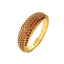 Luxurious Geometric Zircon Gold Plated Open Ring