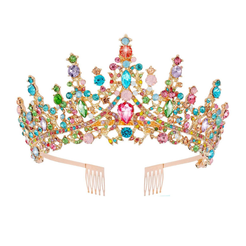 Women's Elegant Rhinestone Alloy Crown Bridal Headgear for Weddings and Parties