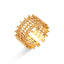 Geometric Stainless Steel Open Weave Ring - Trendy Minimalist Design