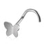 1 Piece Nose Rings & Studs Simple Style Butterfly 304 Stainless Steel