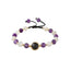 Simple Geometric Crystal Bracelet with Moonstone and Amethyst Beads