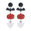 1 Pair Halloween Bat & Pumpkin Acrylic Drop Earrings