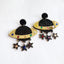 Exaggerated Geometric Acrylic UFO Cat Rainbow Star Moon Drop Earrings