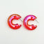 Aurora Candy Color Acrylic C-Shape Earrings for Women