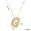 Korean Style Gold Plated Zircon Letter Pendant Necklace