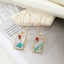 Simple Style Flower Synthetic Resin Alloy Epoxy Transparent Women'S Dangling Earrings 1 Pair