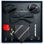 Business Stripe Polyester Men's Tie Gift Set - 8 Piece Collection for Weddings and Formal Occasions