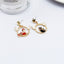 Fashion Cartoon Enamel Butterfly Bow Drop Earrings