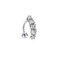 Heart Shape Zircon Inlay 316 Stainless Steel Belly Ring