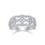 Sterling Silver White Gold Plated Moissanite Ring Set