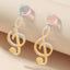 Sweet Heart Shape Acrylic Flower Butterfly Drop Earrings for Women