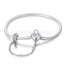 Elegant Heart and Star Charm Silver Plated Bracelet