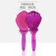 Elegant Glitter Handle Shell Hair Comb - Anti-Knot & Smooth Finish