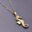 Simple Classic Hippocampus 18k Gold Plated Stainless Steel Women's Pendant Necklace