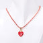 18K Gold Plated Geometric Heart Zircon Pendant Necklace with Colorful Tennis Chain