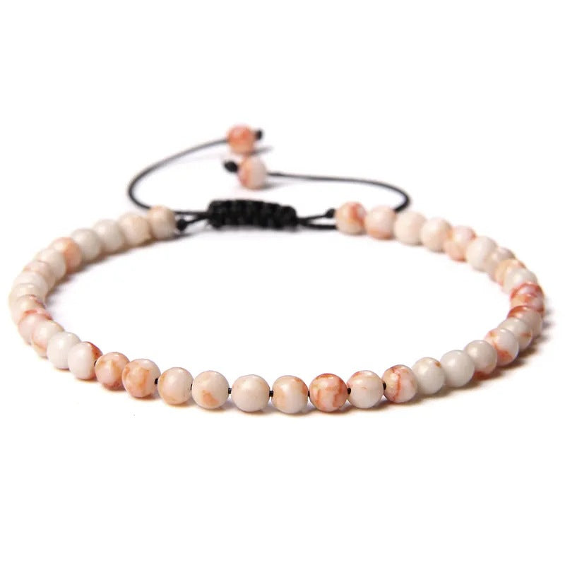 Casual Natural Agate Stone Adjustable Knitting Bracelet