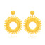 Bohemian Handmade Rattan Sunflower Circular Earrings