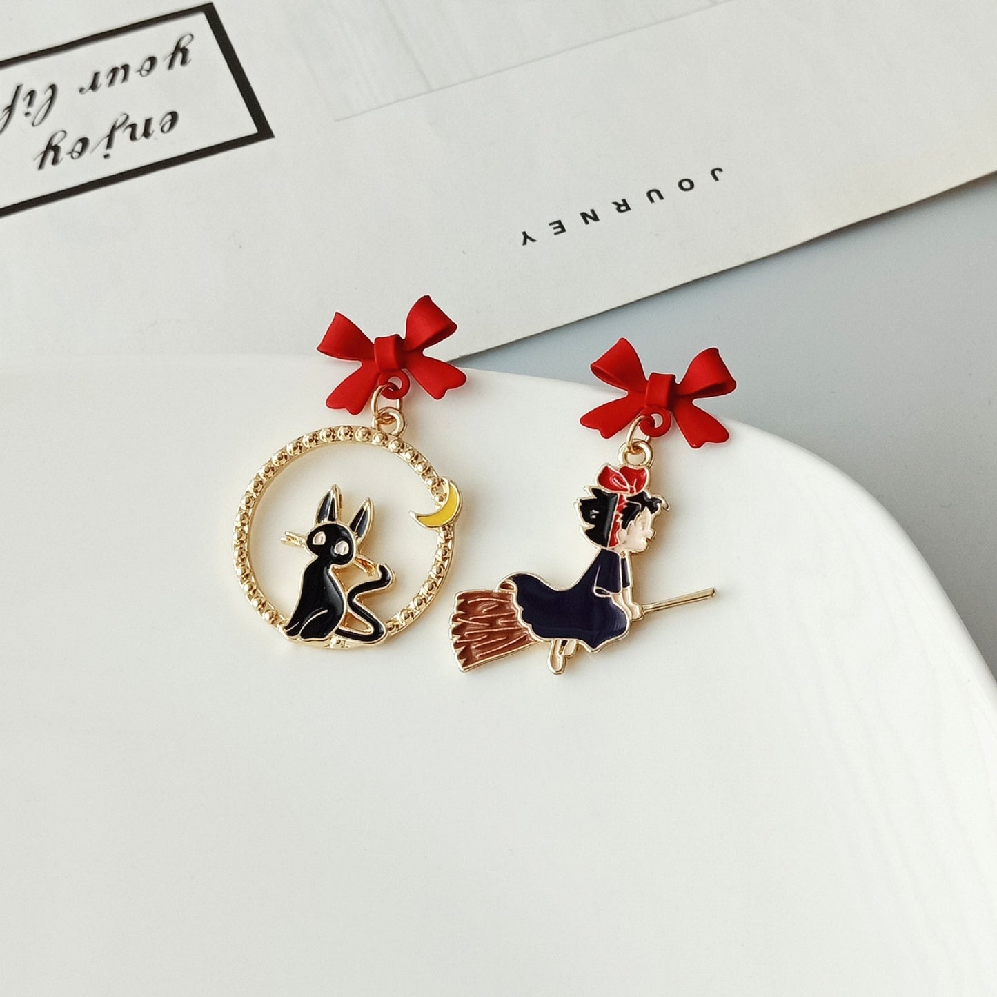 Fashion Cartoon Alloy Enamel Stoving Varnish Drop Earrings