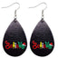 Novelty Christmas Green Frog PU Leather Water Droplet Earrings for Women