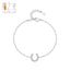 S925 Sterling Silver U-Shaped Micro Diamond Geometric Bracelet for Women