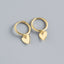 Korean Simple Heart-Shaped S925 Silver Earrings for Women