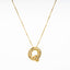 Elegant Gold Plated Zircon Letter Pendant Necklace - Minimalist Design