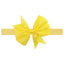 Solid Color Floral Baby Bow Headband with V-Shaped Ribbon - 21 Colors Available