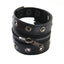 European American Punk Rivet Chain Cowhide Leather Bracelet