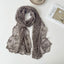 Women's Elegant Lace Embroidered Silk Scarf Shawl