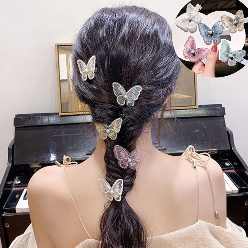 Women's Elegant Tassel Alloy Hair Band with Pearl Flower Hairpin