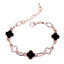 Four Leaf Clover Rhinestone Inlay Women's Bracelet