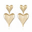 1 Pair Minimalist Heart Shape Plated Copper Drop Earrings