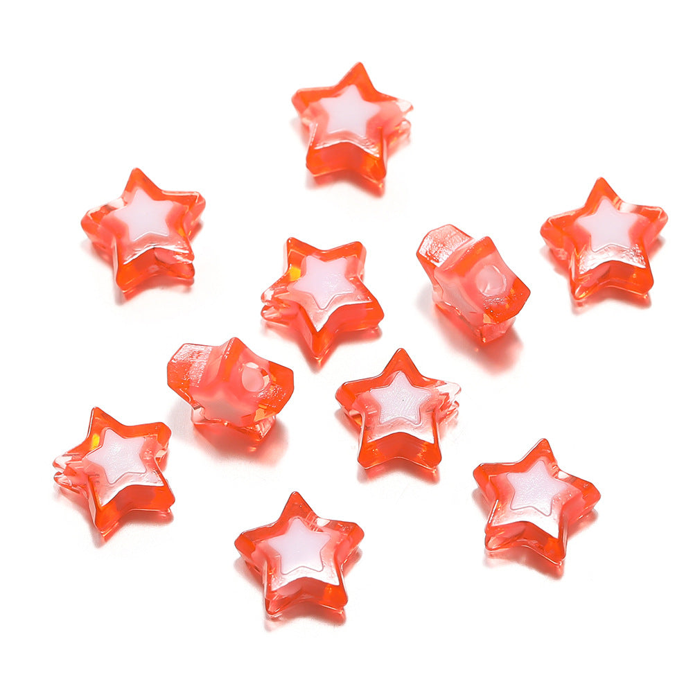 Acrylic Star Beads Double-colored DIY Phone Chain Pendant Accessories