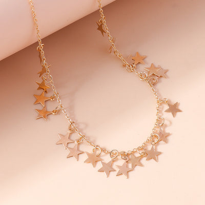 Wholesale Jewelry Ins Style Star Alloy Pendant Necklace