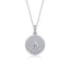 Sterling Silver Moissanite Round Pendant Necklace with Chain