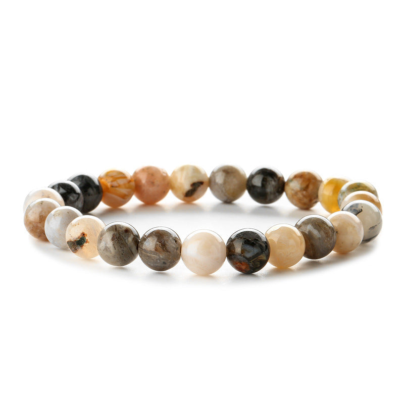 Retro Multicolor Natural Stone Beaded Bracelet Set